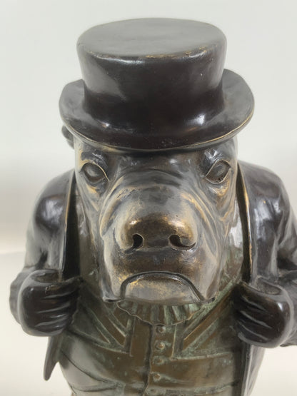 Dog in Hat and Topcoat Statue - Lannan Gallery