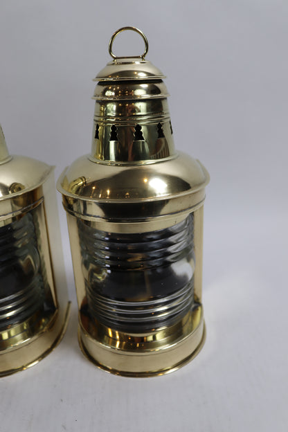 Pair of Brass Ships Masthead Lanterns - Lannan Gallery