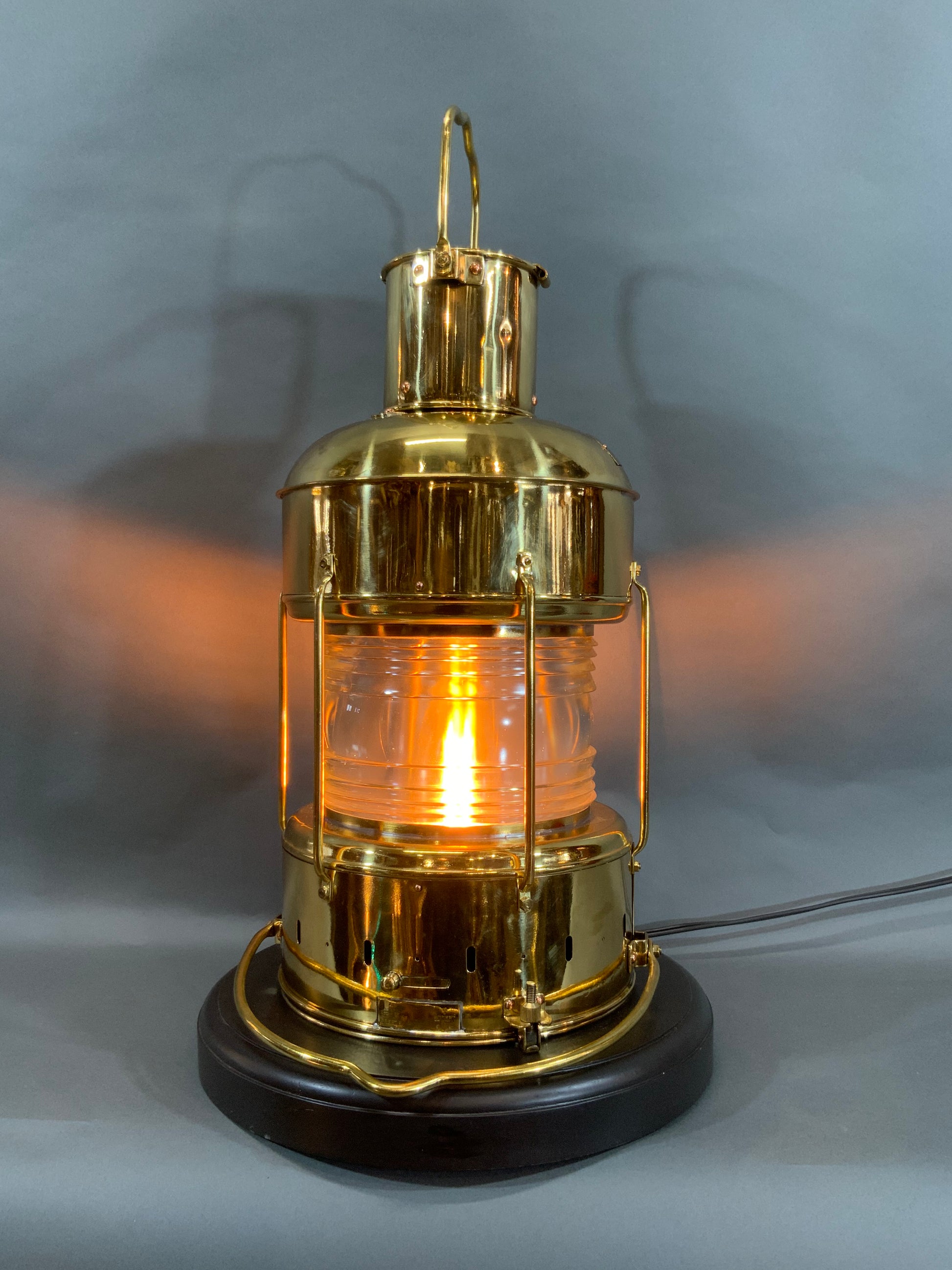 Solid Brass Ship’s Anchor Lantern - Lannan Gallery