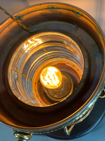 Solid Copper Ships Lantern Circa 1930 - Lannan Gallery