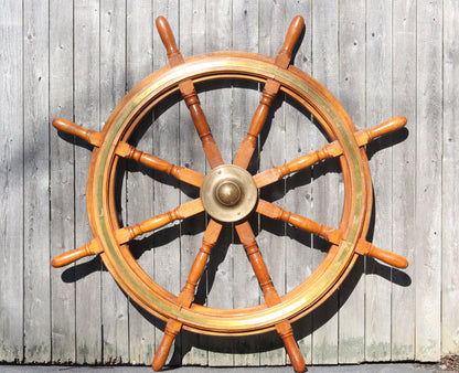 Eight-Spoke Authentic Ship's Wheel - Lannan Gallery