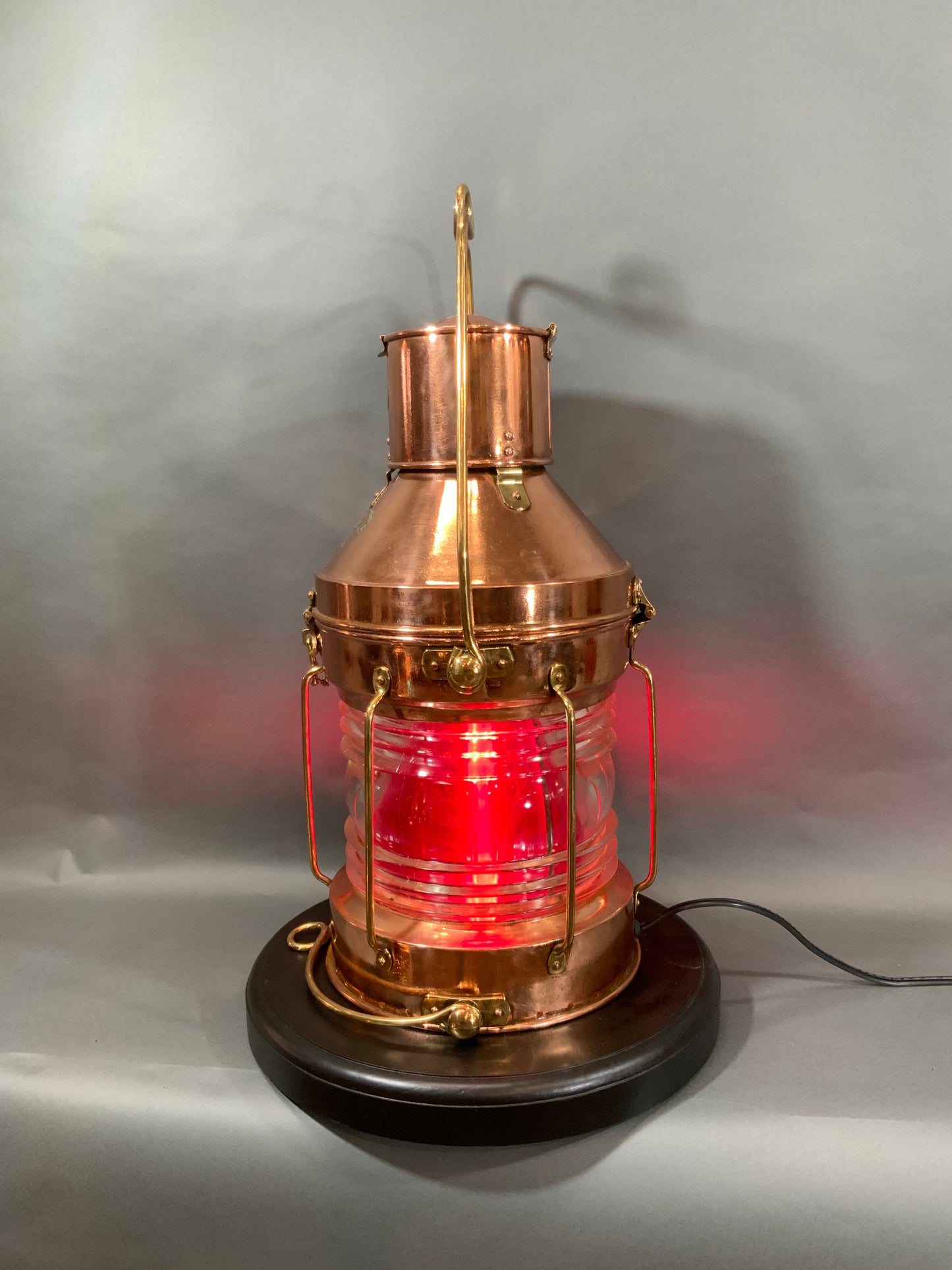 Solid Copper Ship’s Anchor Lantern by Meteorite of England - Lannan Gallery
