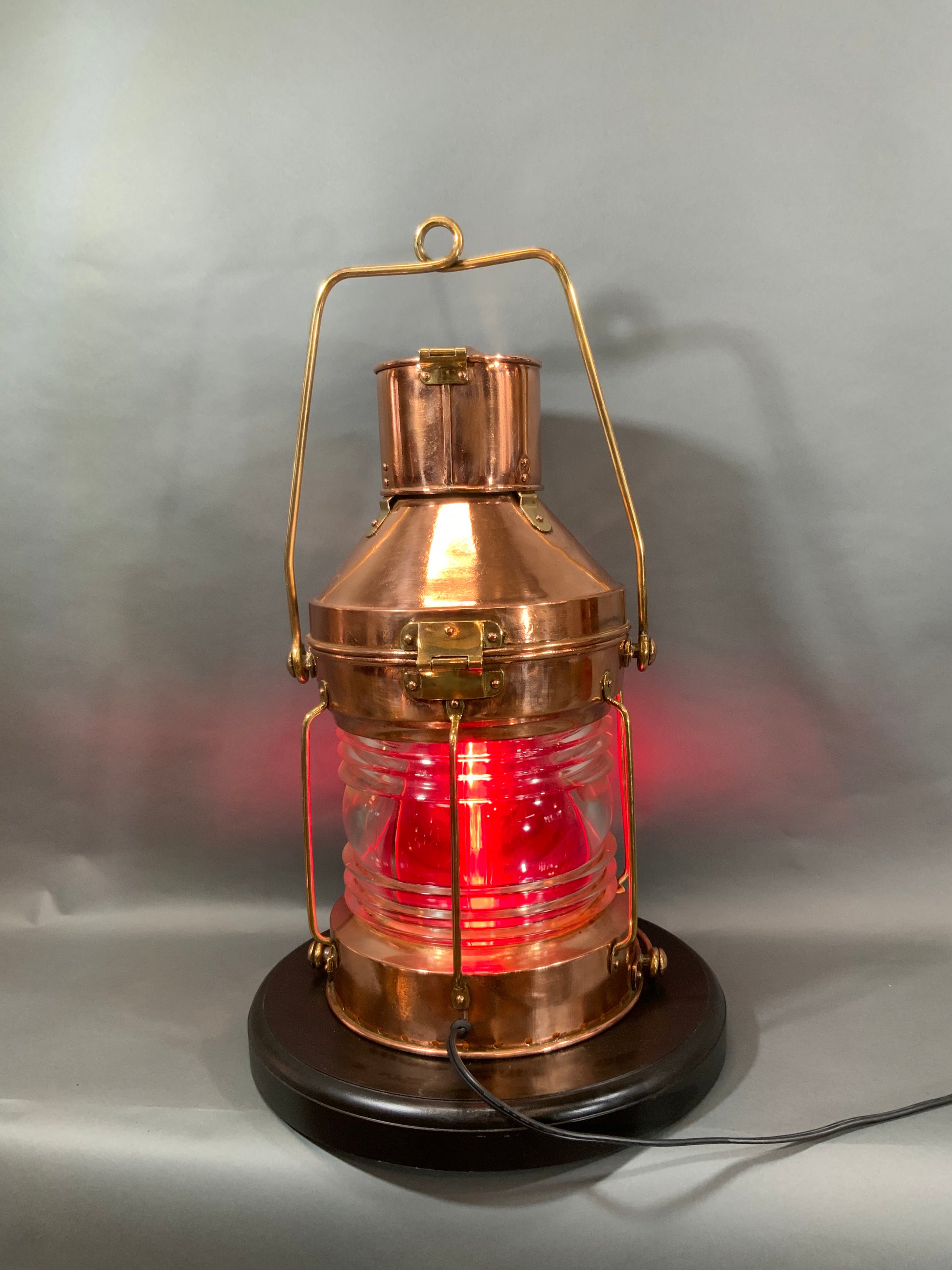 Solid Copper Ship's Anchor Lantern by Meteorite of England