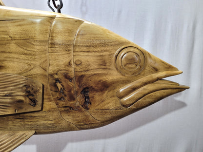 6- Foot Carved Atlantic Yellowfin Tuna Trade Sign - Lannan Gallery