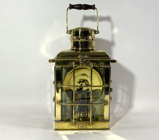 Large Brass Marine Lantern By Davey - Lannan Gallery