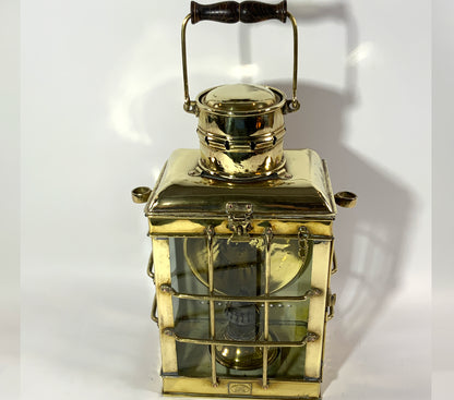 Large Brass Marine Lantern By Davey - Lannan Gallery