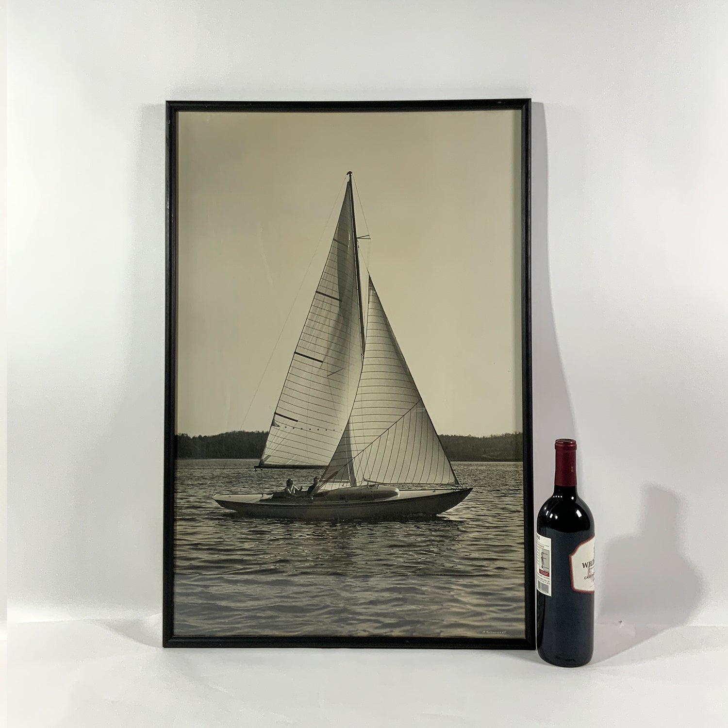 Morris Rosenfeld Black And White Photograph Of A Marconi-Rigged Sloop - Lannan Gallery