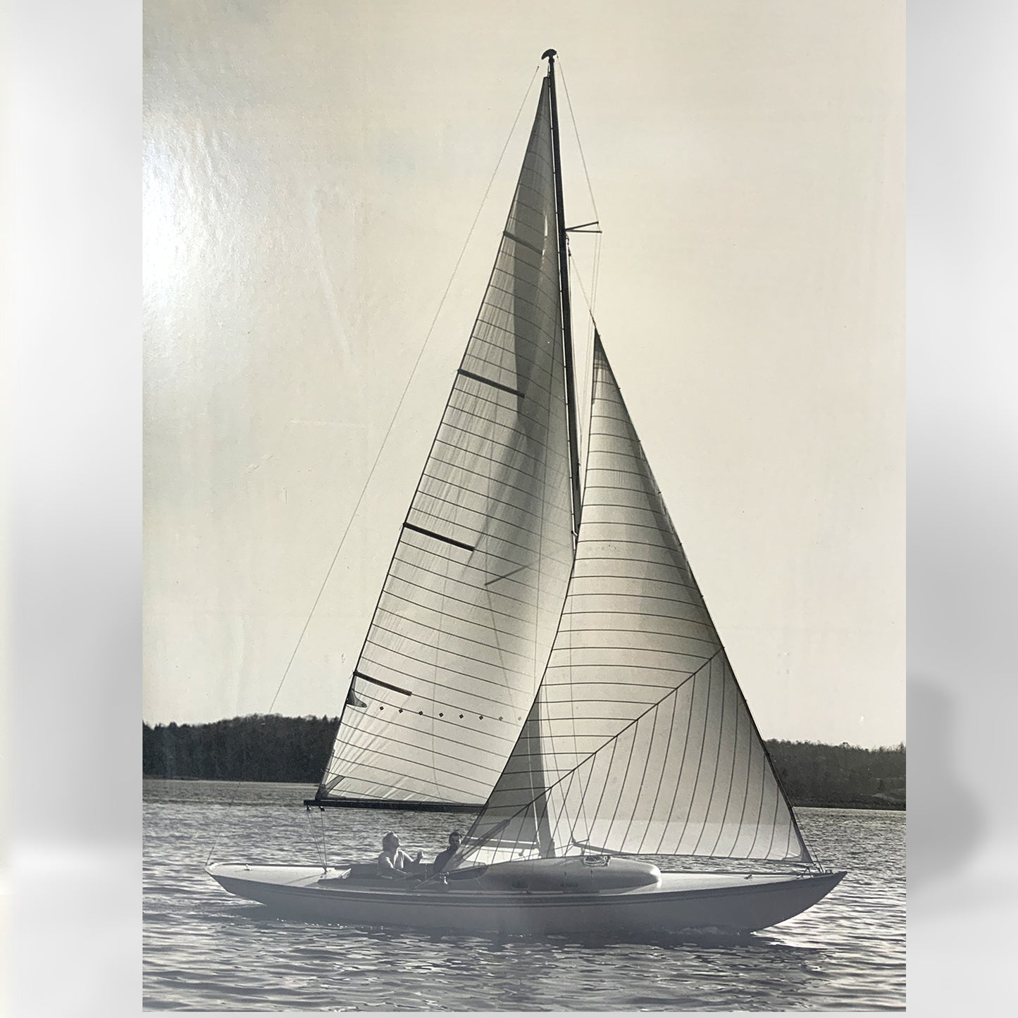 Morris Rosenfeld Black And White Photograph Of A Marconi-Rigged Sloop - Lannan Gallery