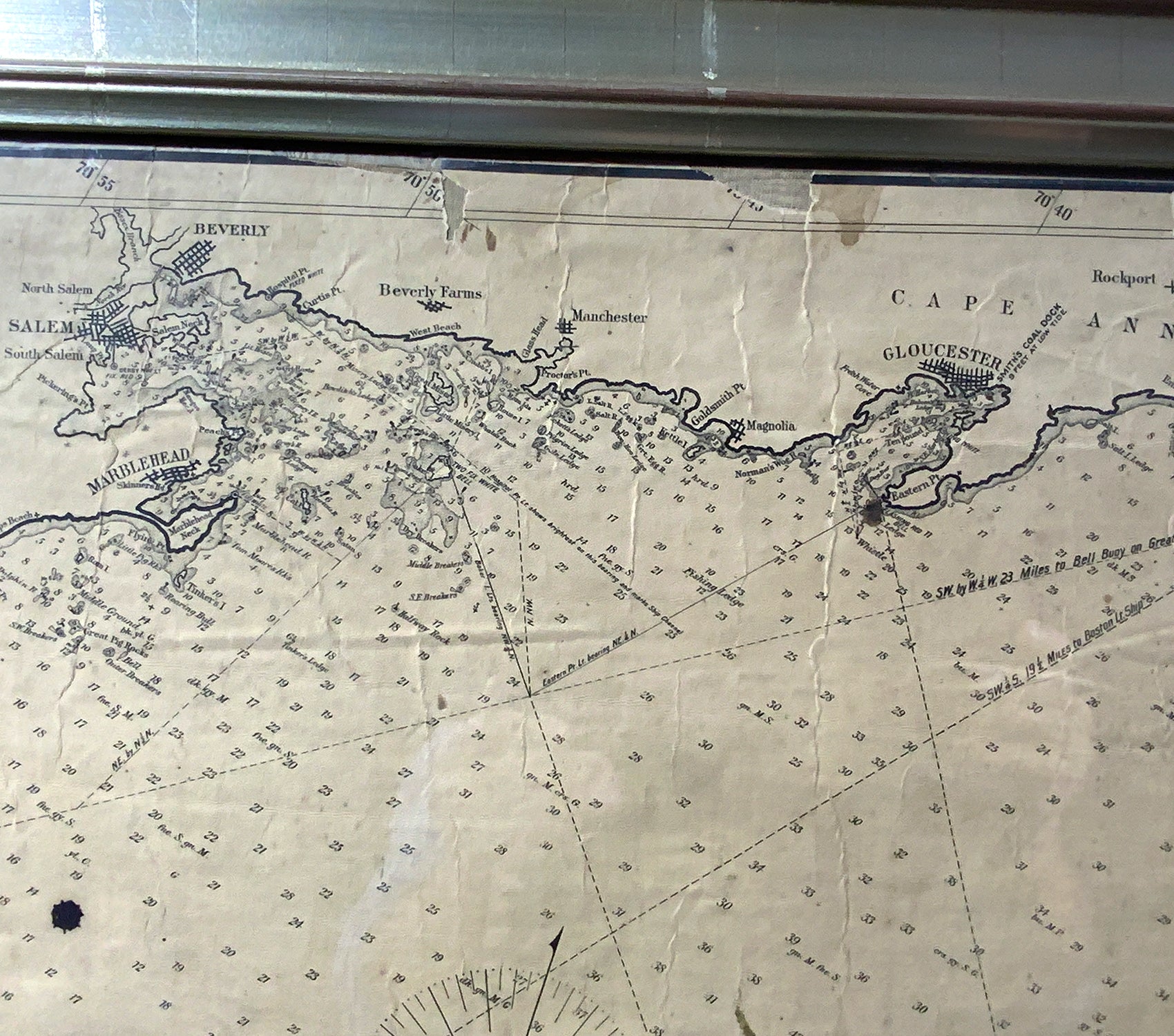 Ocean Chart Of Massachusetts Bay - Lannan Gallery