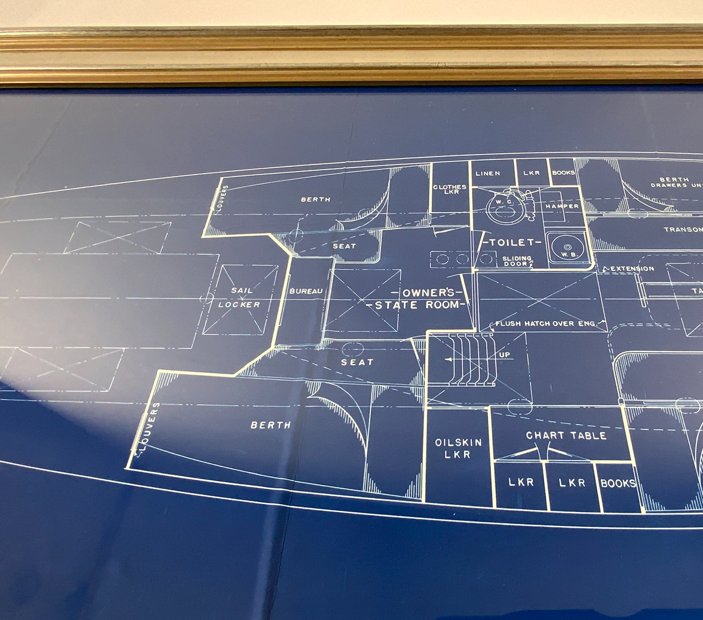 Original Blueprint Of Yacht Venture III By Olin Stevens - Lannan Gallery