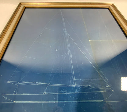 Original Yacht Blueprint By Famed William Gardner - Lannan Gallery