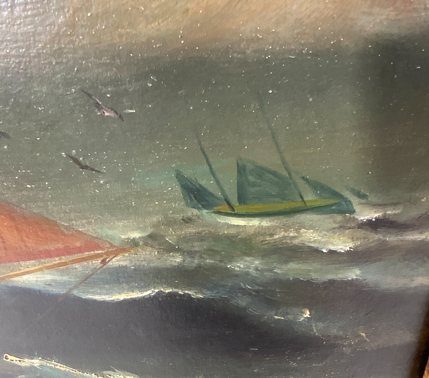 Painting Of An English Fishing Trawler - Lannan Gallery