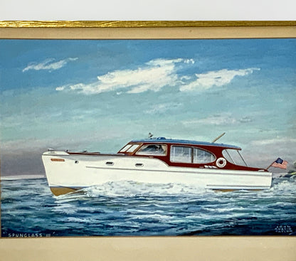 Painting Of The Cabin Cruiser Spun glass III - Lannan Gallery