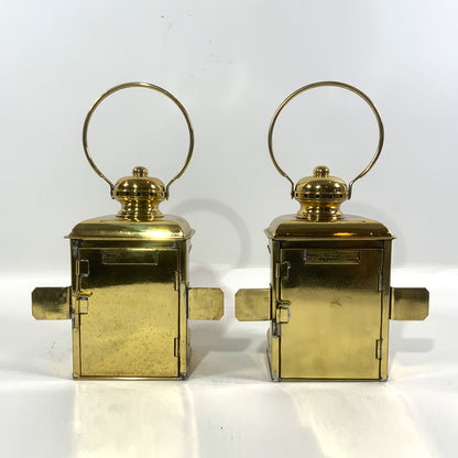 Pair of Solid Brass Lights From A Boat - Lannan Gallery