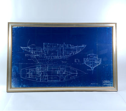 Rare Blueprint Of Yacht Malabar Jr. - Lannan Gallery