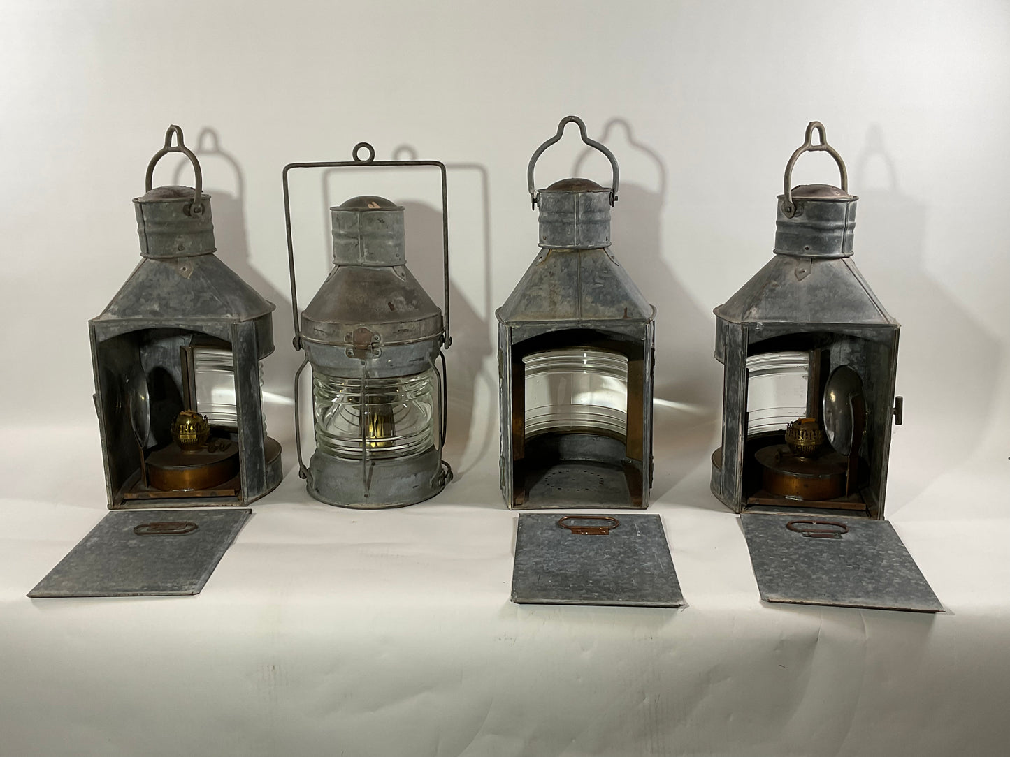 Rare Set Of Four Ships Lanterns - Lannan Gallery