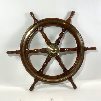 Six Spoke Ships Wheel From a Yacht - Lannan Gallery