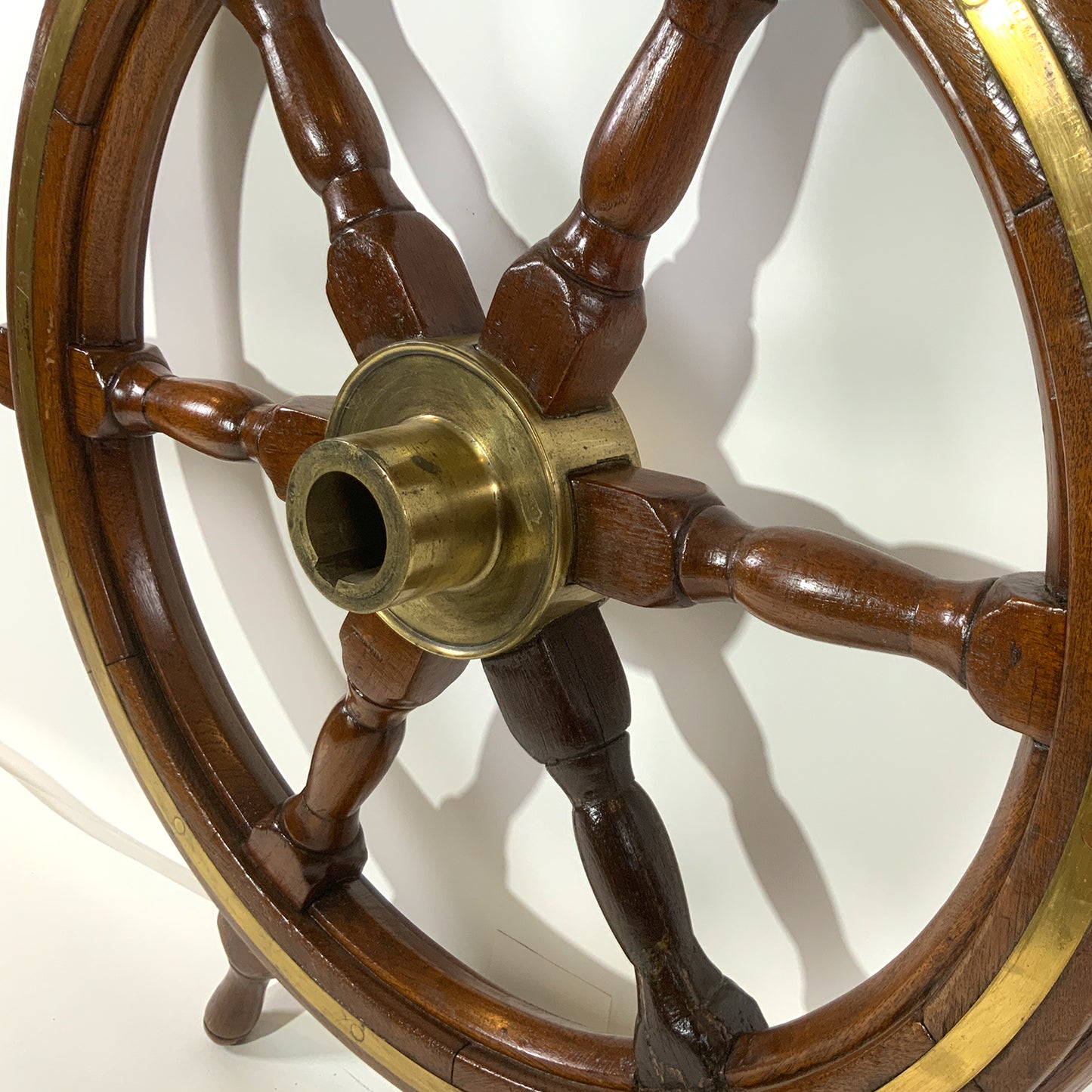 Six Spoke Ships Wheel From a Yacht - Lannan Gallery