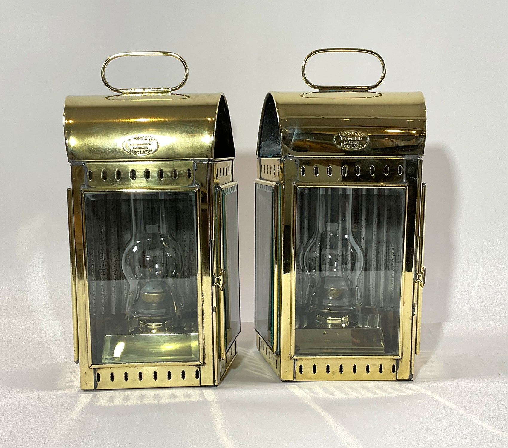 Solid Brass English Cabin Lanterns - Lannan Gallery