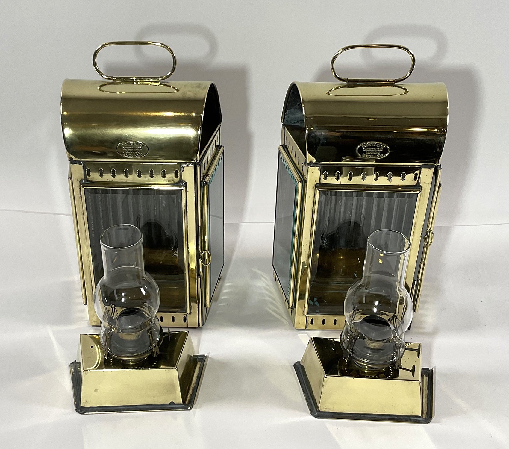 Solid Brass English Cabin Lanterns - Lannan Gallery