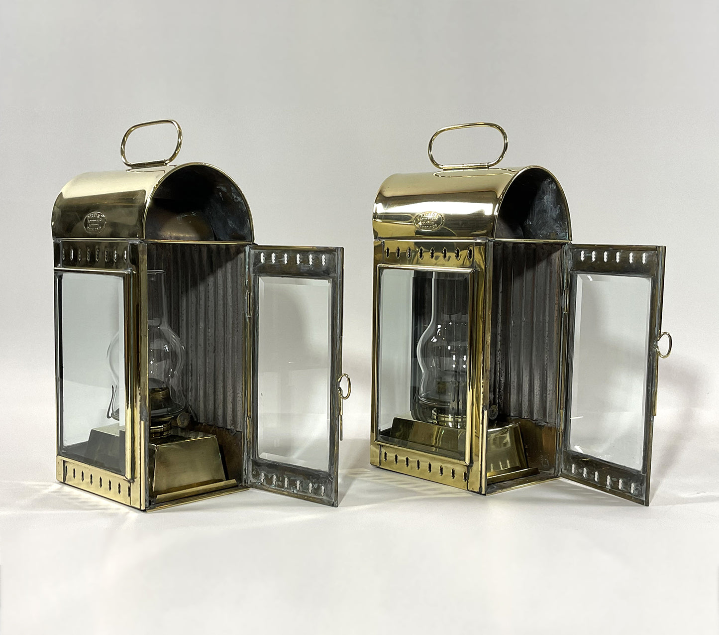 Solid Brass English Cabin Lanterns - Lannan Gallery