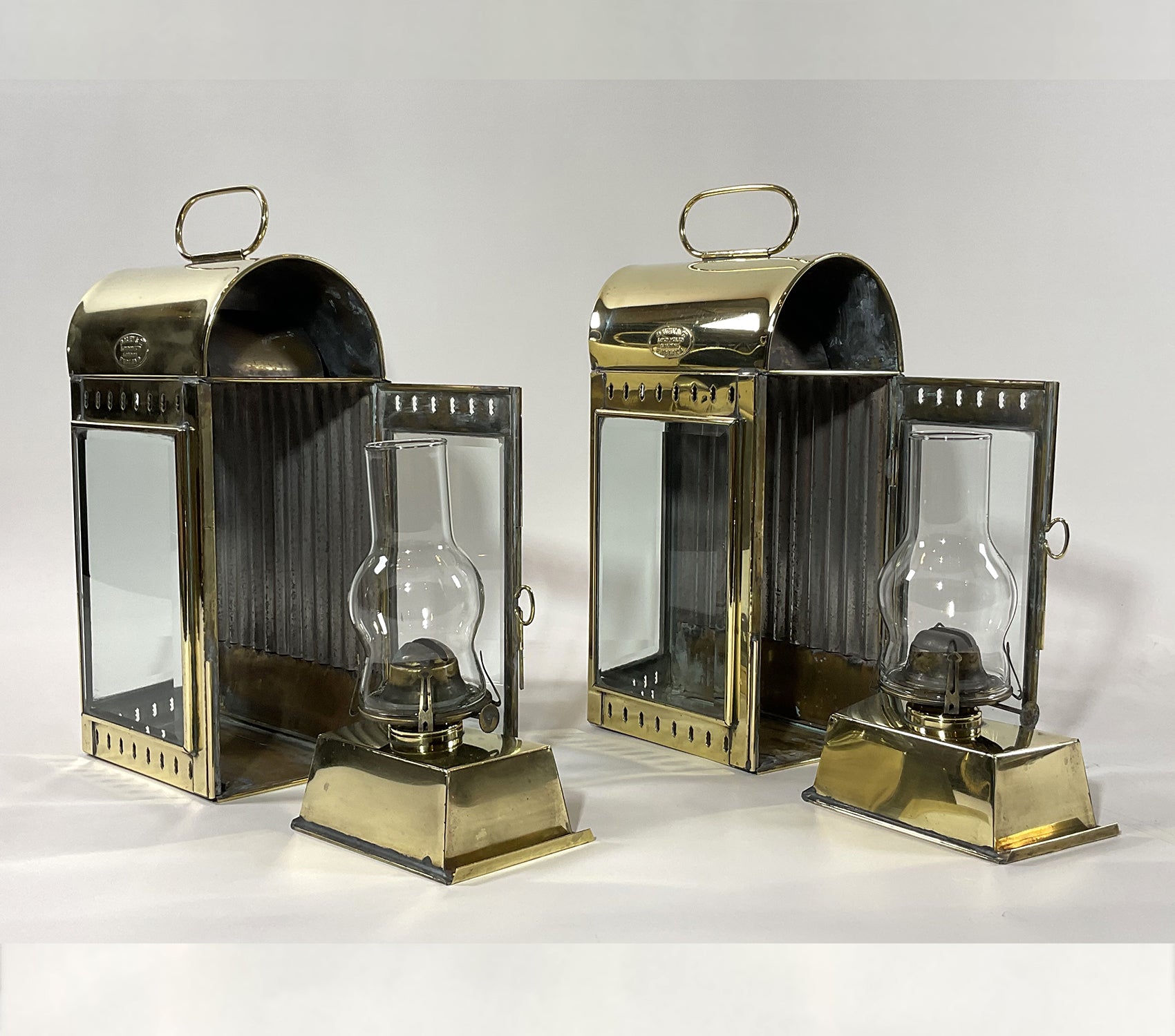 Solid Brass English Cabin Lanterns - Lannan Gallery