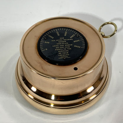Solid Brass Library Barometer 1914 - Lannan Gallery