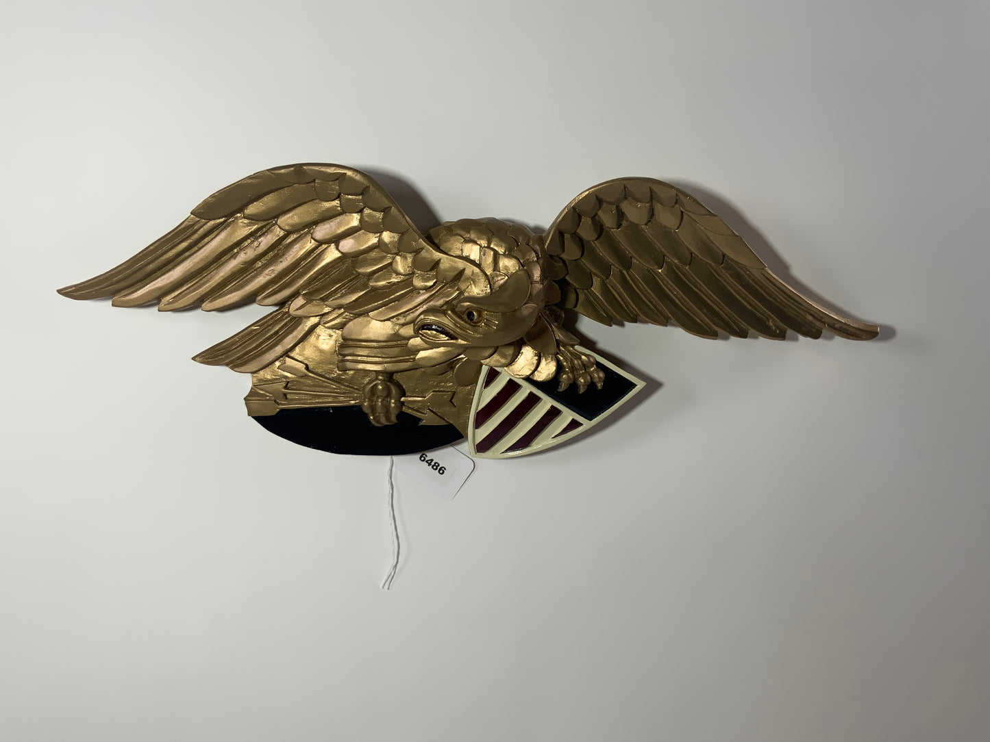 Old Gold Carved Wooden Eagle | Great Seal | "Louisburg" - Lannan Gallery