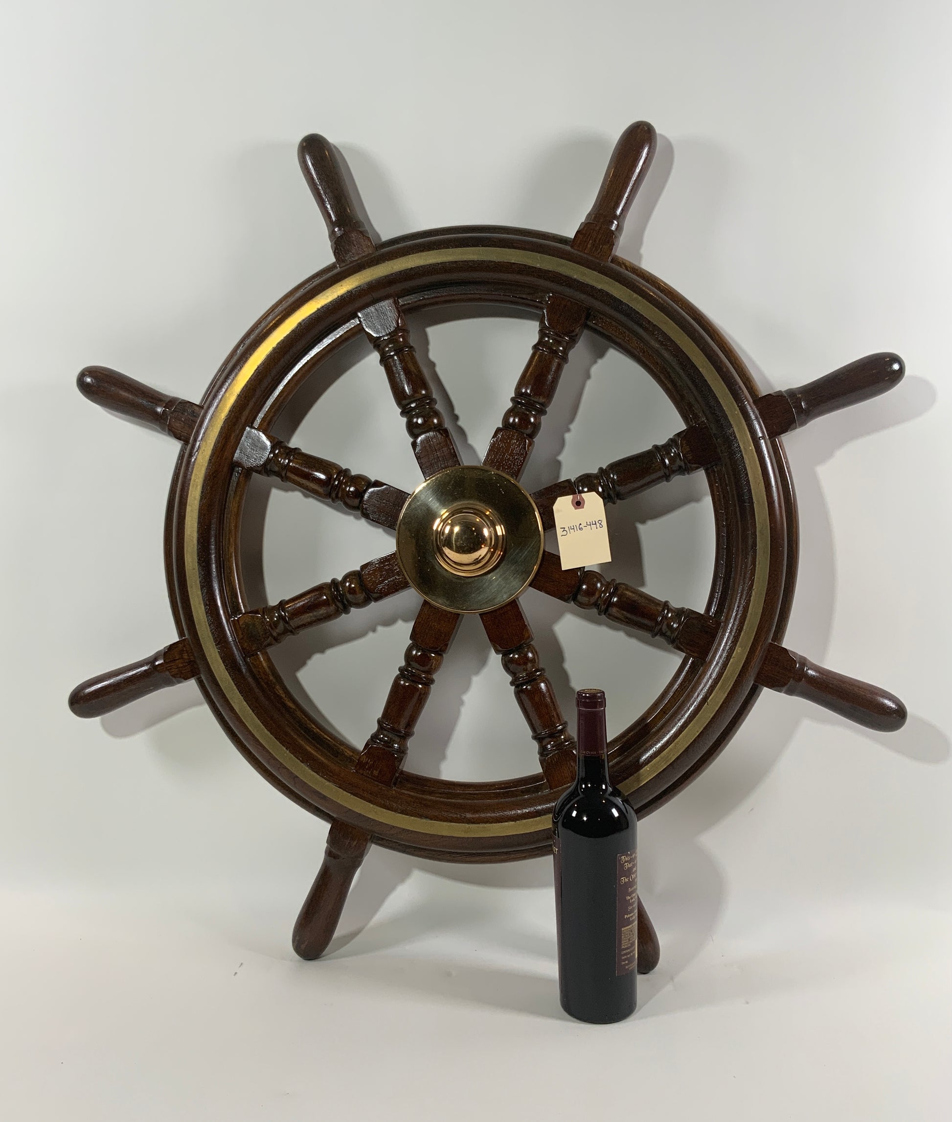 Authentic 8-Spoke Ship's Wheel - Lannan Gallery