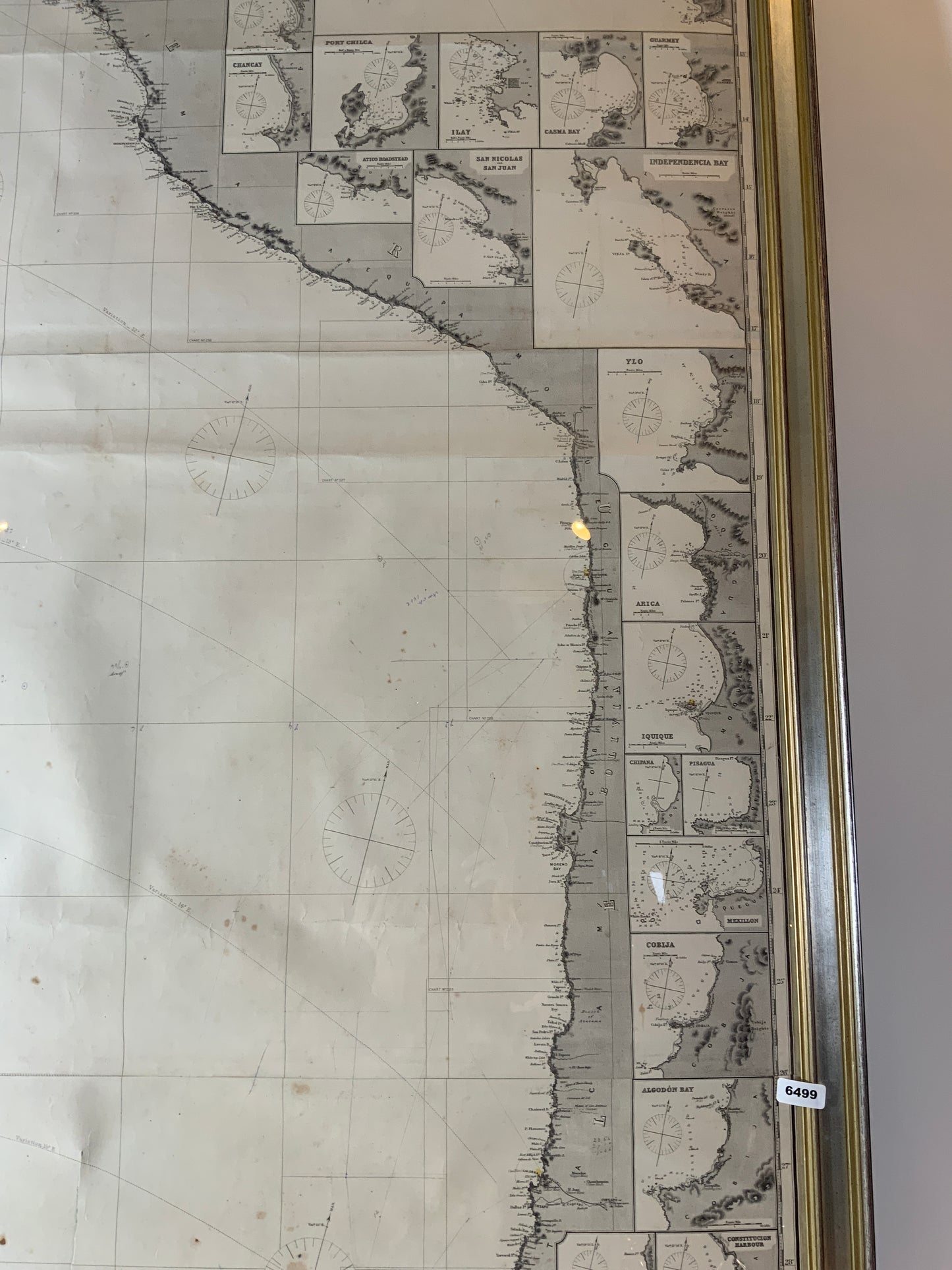 Chart of West Coast of South America by James Imray and Son - Lannan Gallery