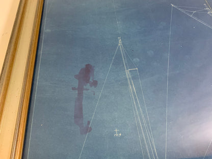 1929 Blueprint of a Yacht by John Alden - Lannan Gallery