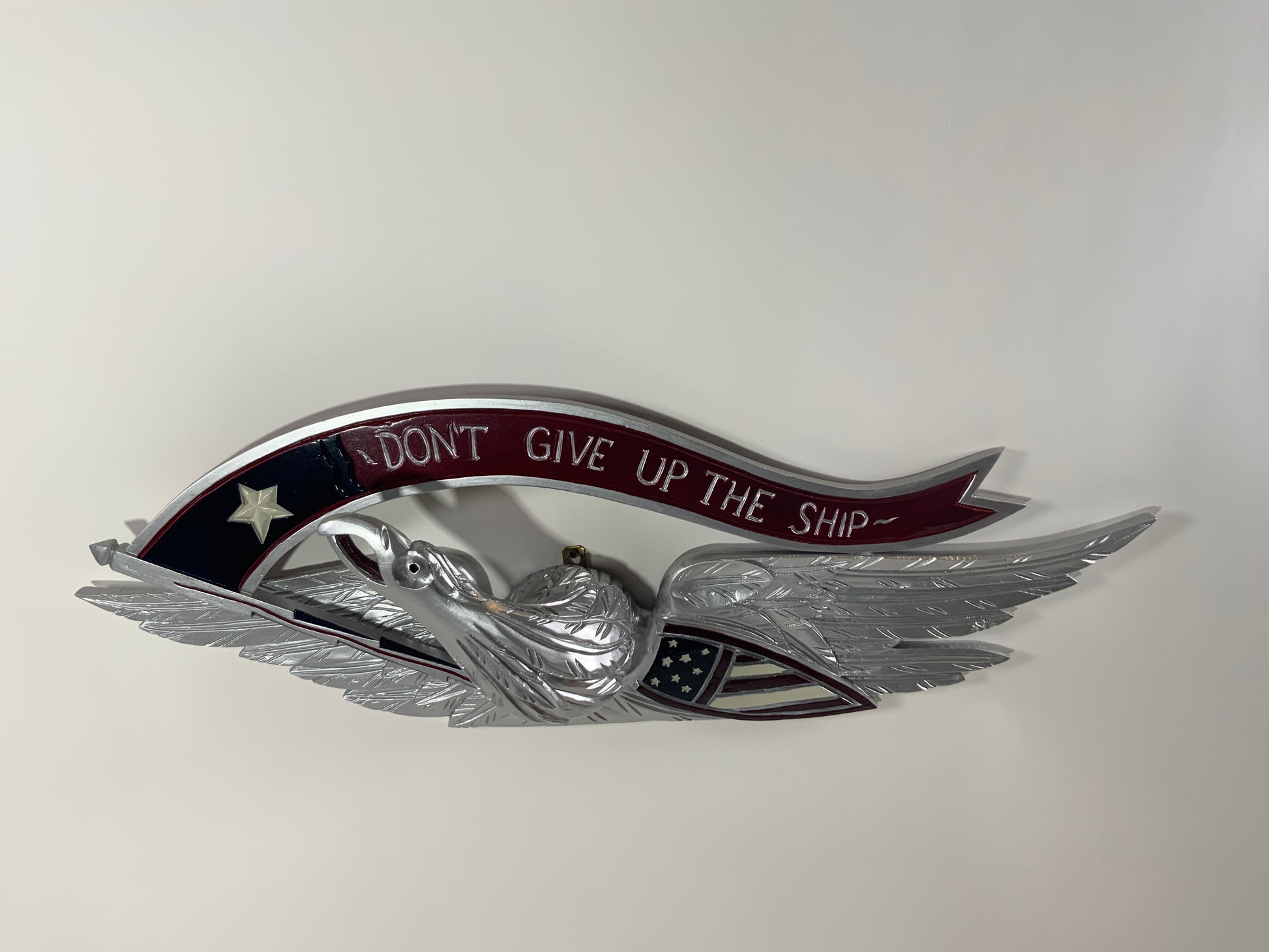 Silver Carved Eagle- Don't Give Up The Ship - Lannan Gallery