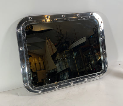 Rectangular Aluminum Ship's Porthole Mirror - Lannan Gallery