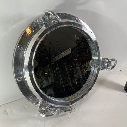 23 Inch Aluminum Ship's Porthole Mirror - Lannan Gallery
