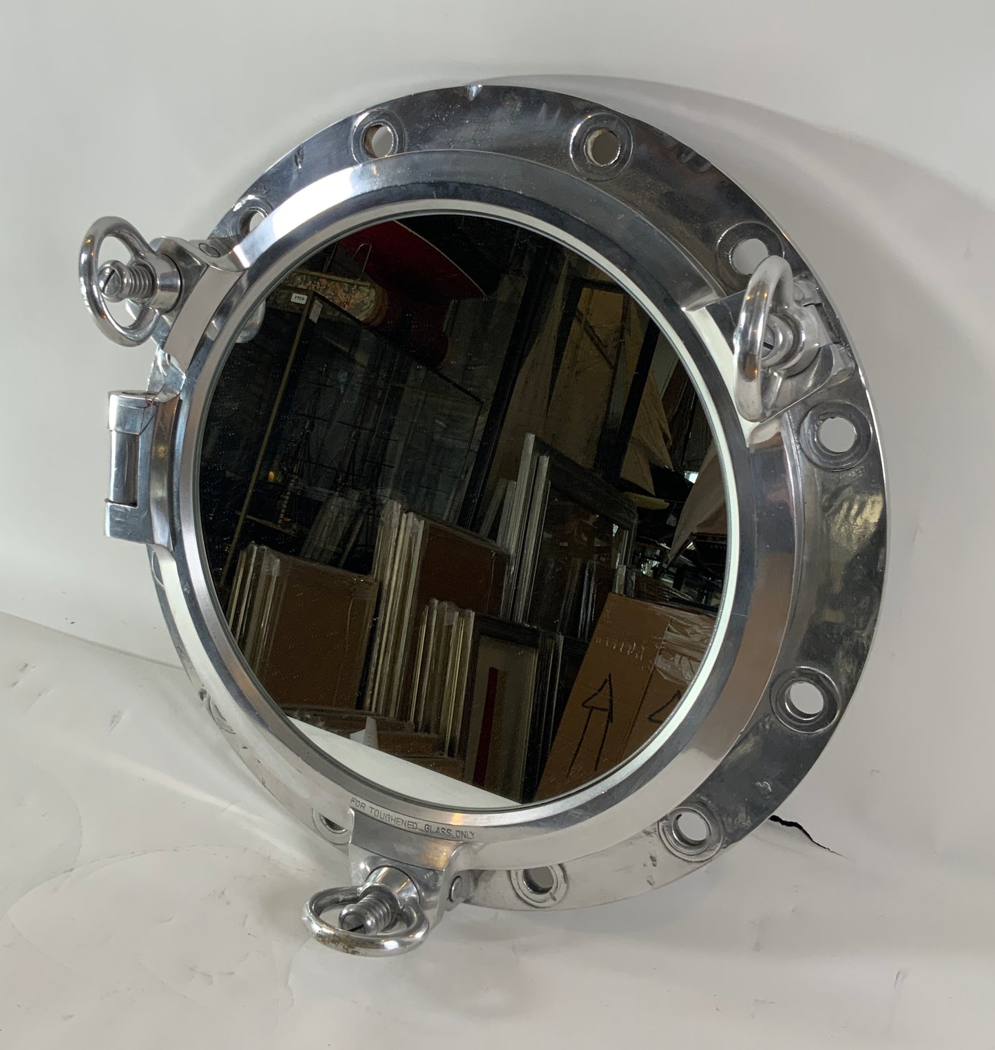 Aluminum Ship's Porthole Mirror - Lannan Gallery