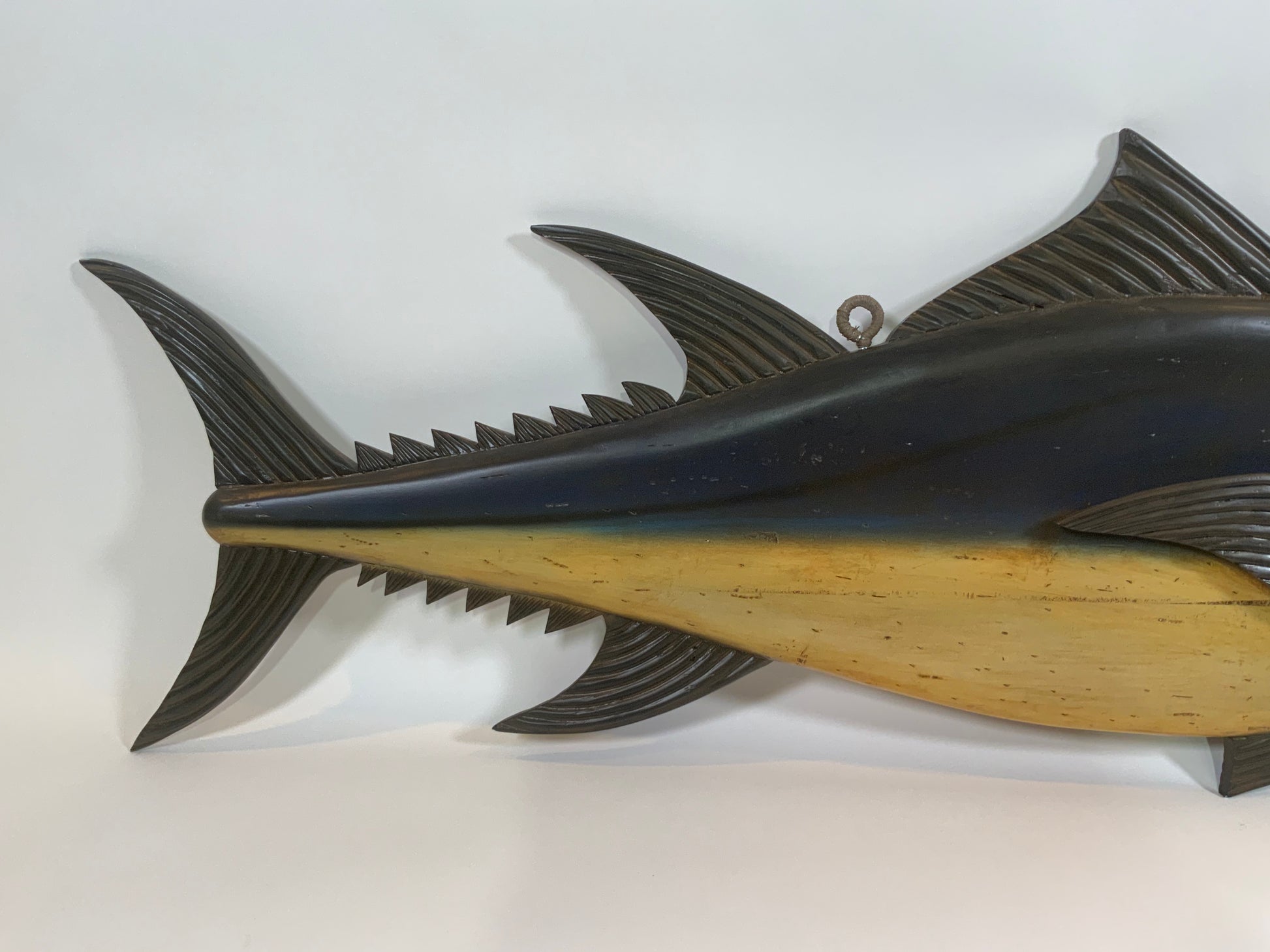 Carved And Painted Tuna Fish Carving - Lannan Gallery