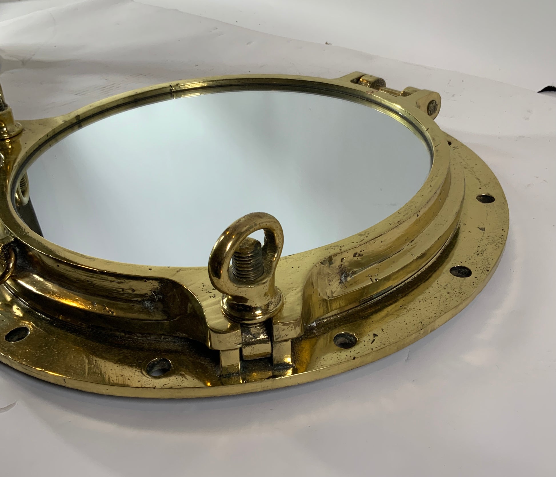 21 Inch Solid Brass Ship's Porthole - Lannan Gallery