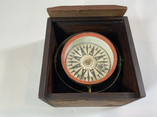 Nineteenth Century Boxed Compass by "Thaxter" - Lannan Gallery