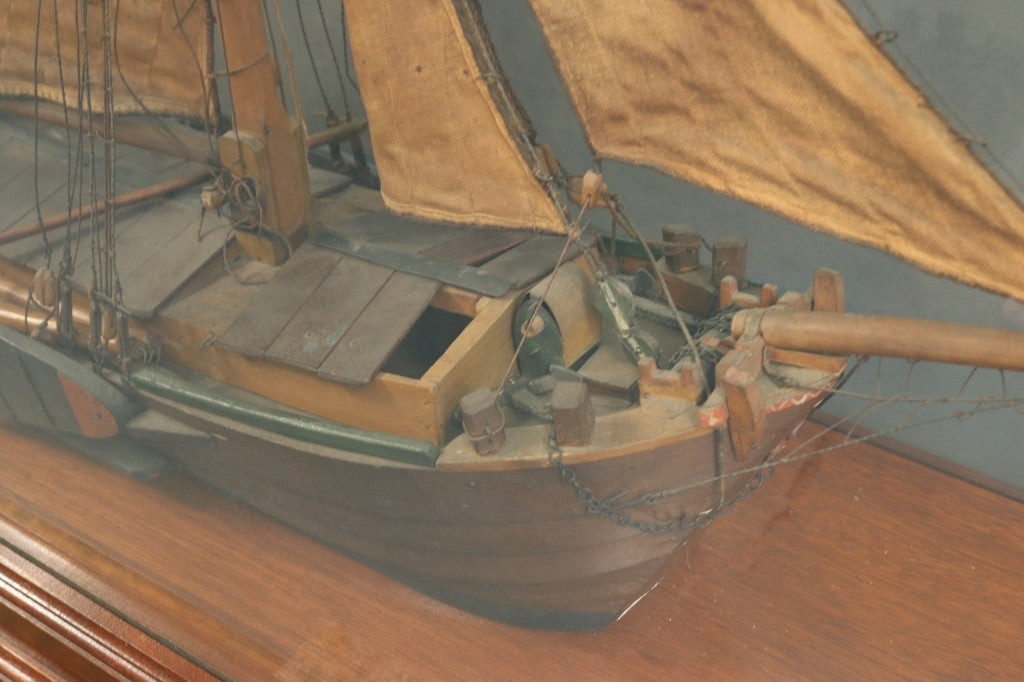 Cased Ship Model of a Dutch Work Boat - Lannan Gallery