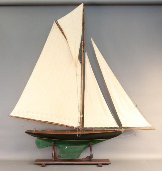 Vintage Pond Yacht Model with Gaff Rig - Lannan Gallery