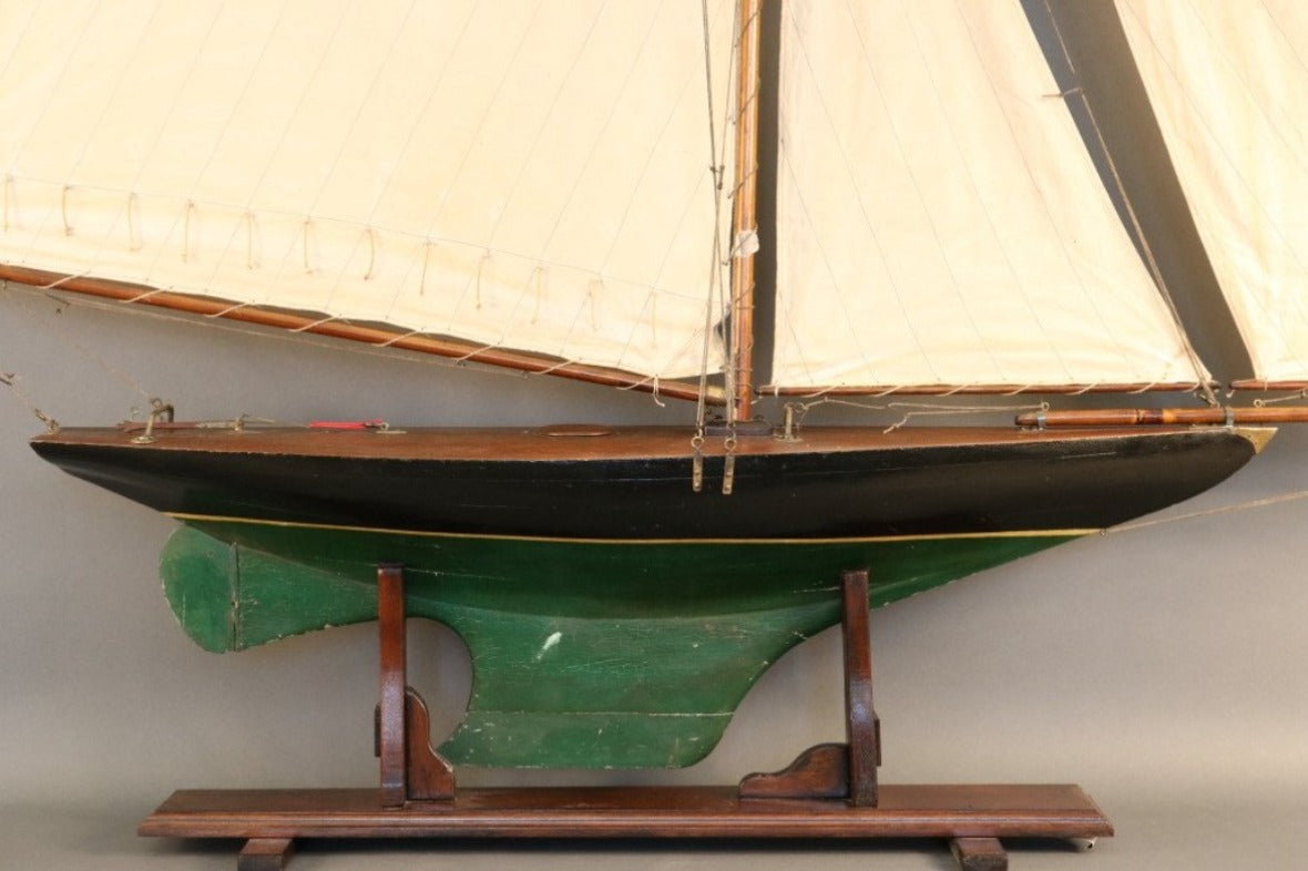 Vintage Pond Yacht Model with Gaff Rig - Lannan Gallery