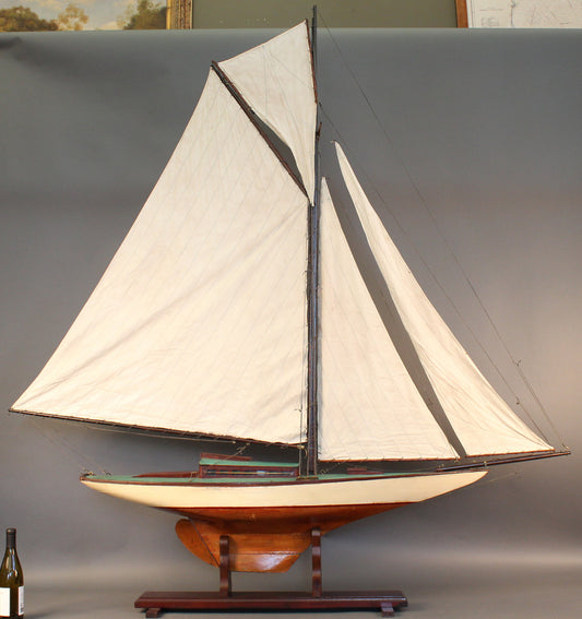 Gaff Rigged Pond Yacht of a Sloop - Lannan Gallery